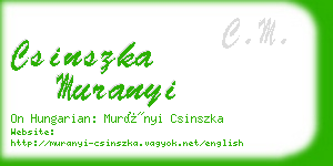 csinszka muranyi business card